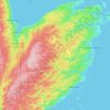 Péninsule acadienne topographic map, elevation, terrain