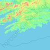 West Cork topographic map, elevation, terrain