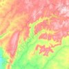 Claro dos Poções topographic map, elevation, terrain