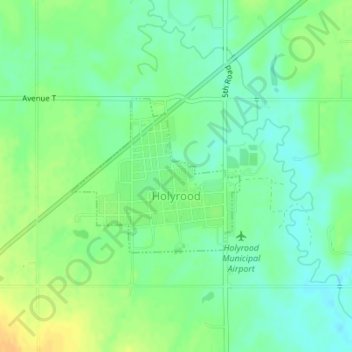 Holyrood topographic map, elevation, terrain