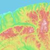 Parc national de la Gaspésie topographic map, elevation, terrain