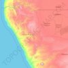 Kunene Region topographic map, elevation, terrain
