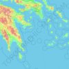 Attica topographic map, elevation, terrain