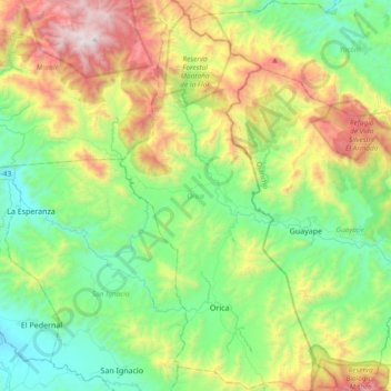 Orica topographic map, elevation, terrain