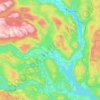 Midt-Telemark topographic map, elevation, terrain