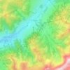 Megève topographic map, elevation, terrain