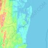 Maraú topographic map, elevation, terrain