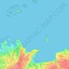 Perros-Guirec topographic map, elevation, terrain
