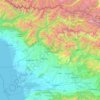 Samegrelo-Upper Svaneti topographic map, elevation, terrain