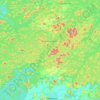 Biwong-Bané topographic map, elevation, terrain