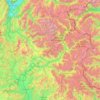 Altos Alpes topographic map, elevation, terrain