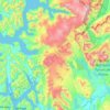 Southern Patagonian Ice Field topographic map, elevation, terrain