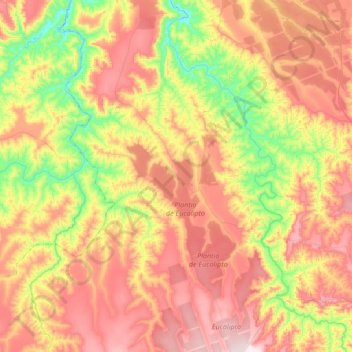 Mendonça topographic map, elevation, terrain