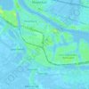 Botlek topographic map, elevation, terrain