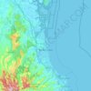 Gold Coast City topographic map, elevation, terrain