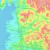 Lancashire topographic map, elevation, terrain
