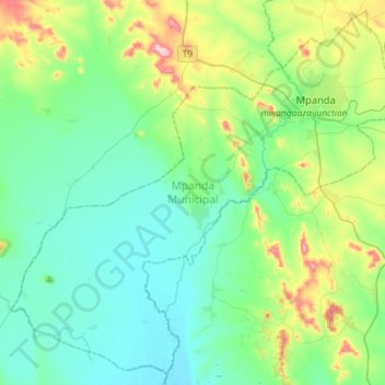 Mpanda Municipal topographic map, elevation, terrain