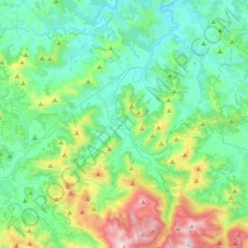 Oztibarre topographic map, elevation, terrain