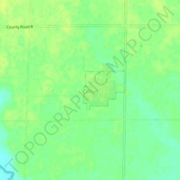 Colon topographic map, elevation, terrain