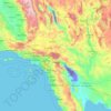 Southern California topographic map, elevation, terrain