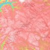 Hardangervidda topographic map, elevation, terrain