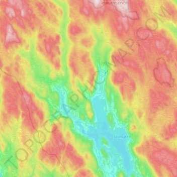 Nord-Odal topographic map, elevation, terrain