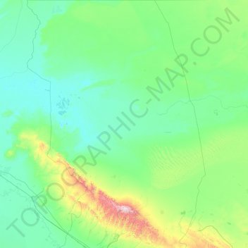 Sozak District topographic map, elevation, terrain
