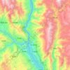 白鹤滩街道+玉屏街道 topographic map, elevation, terrain