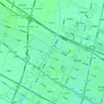 薛家镇 topographic map, elevation, terrain