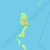 Talaud Islands topographic map, elevation, terrain