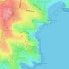 Bronte Beach topographic map, elevation, terrain