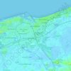 Dunkerque topographic map, elevation, terrain