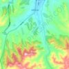 当周街道 topographic map, elevation, terrain