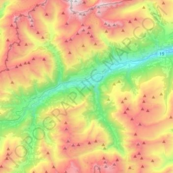 Sumvitg topographic map, elevation, terrain