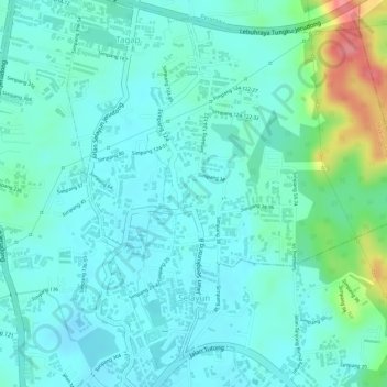 Selayun topographic map, elevation, terrain