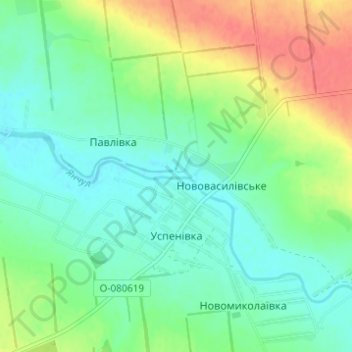 Uspenivka topographic map, elevation, terrain