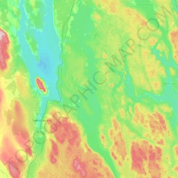 Näkten topographic map, elevation, terrain