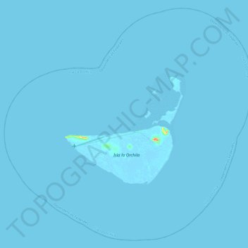 Isla La Orchila topographic map, elevation, terrain