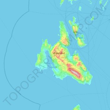 Kefallonia Regional Unit topographic map, elevation, terrain