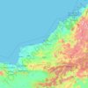Sarawak topographic map, elevation, terrain