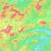 Đông Giang District topographic map, elevation, terrain