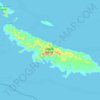 Tagula Island topographic map, elevation, terrain