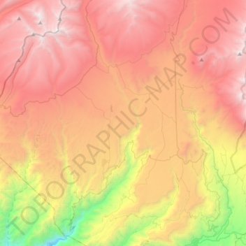 Cairani topographic map, elevation, terrain