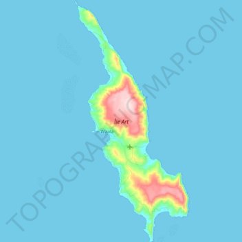Île Art topographic map, elevation, terrain