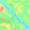 木浪河水库 topographic map, elevation, terrain