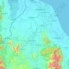 Kelantan River topographic map, elevation, terrain