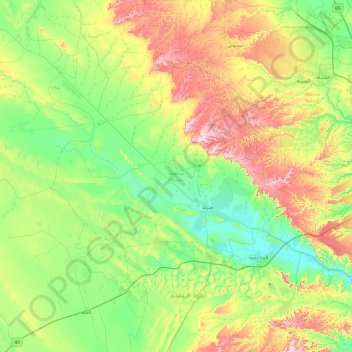 Duruma topographic map, elevation, terrain