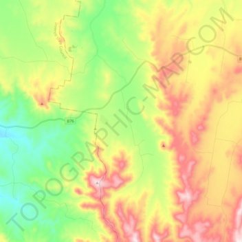 Matheson topographic map, elevation, terrain