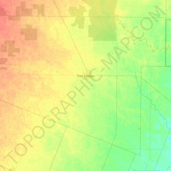 Municipio de Tres Isletas topographic map, elevation, terrain
