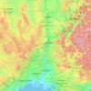 Ródano topographic map, elevation, terrain